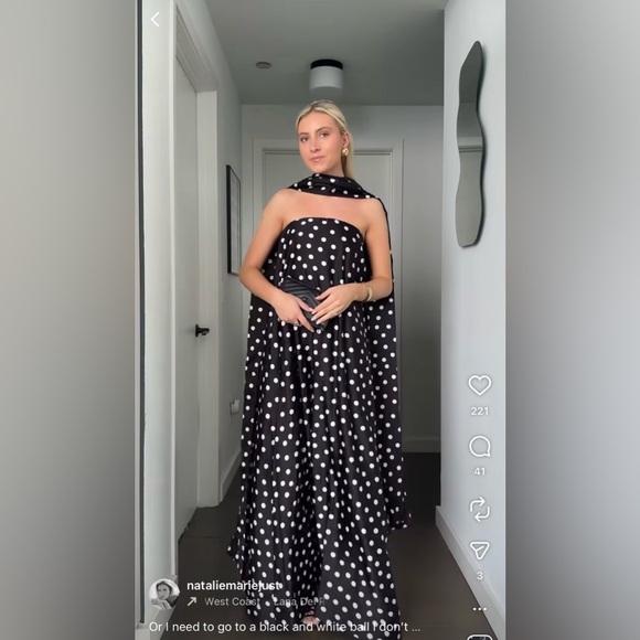 SHOW ME YOUR MUMU NEW Tinsley Tube Dress in Polkadot XS - Picture 2 of 9